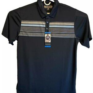 Mens Polo Shirt Dark Blue Pebble Beach Dry-Lux Performance Golf Casual